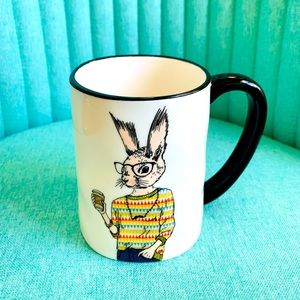 NWOT Rabbit Stoneware/Ceramic Coffee Mug 17.5 oz